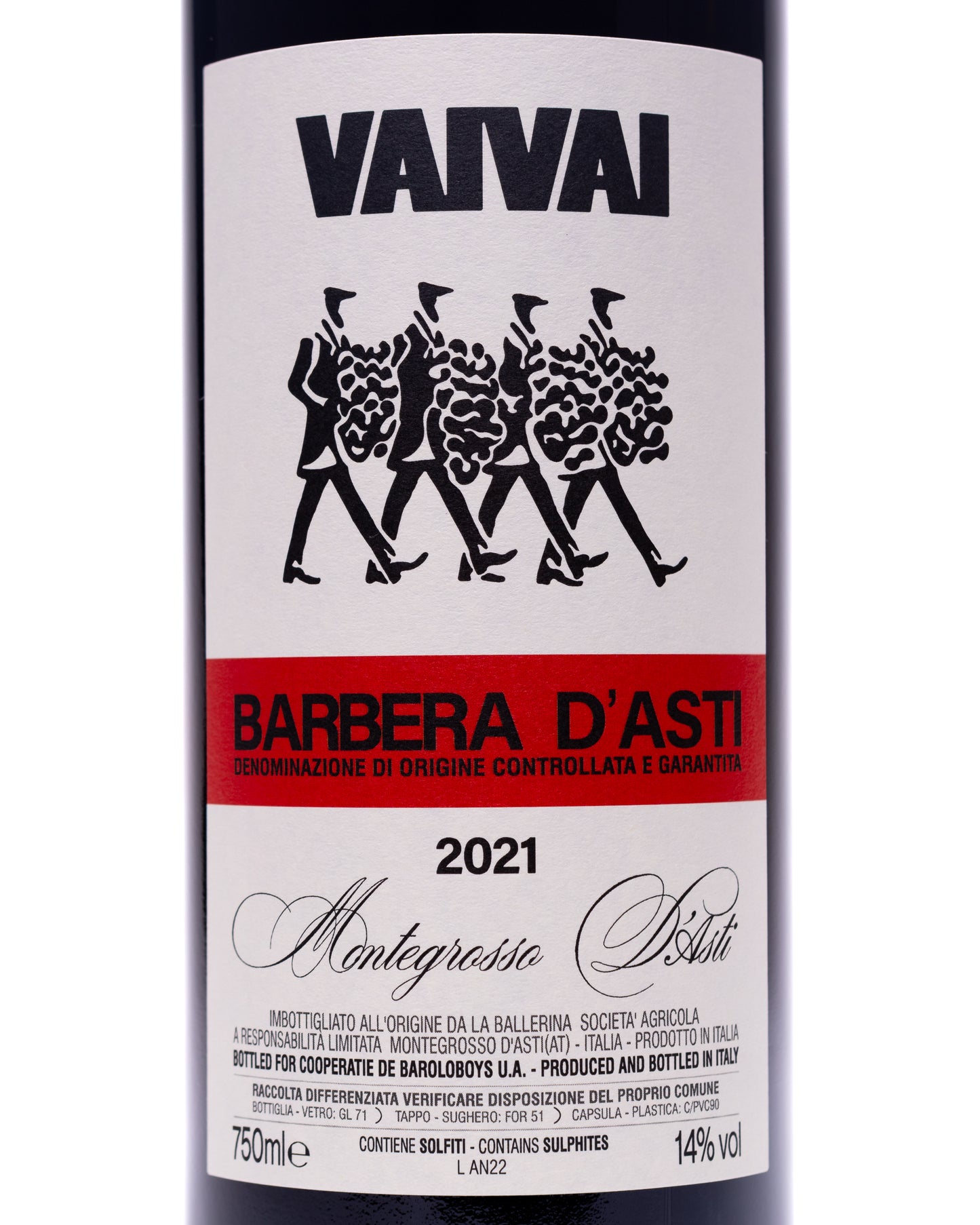 VAIVAI Barbera d'Asti 2021 DOCG (box of 6 bottles)